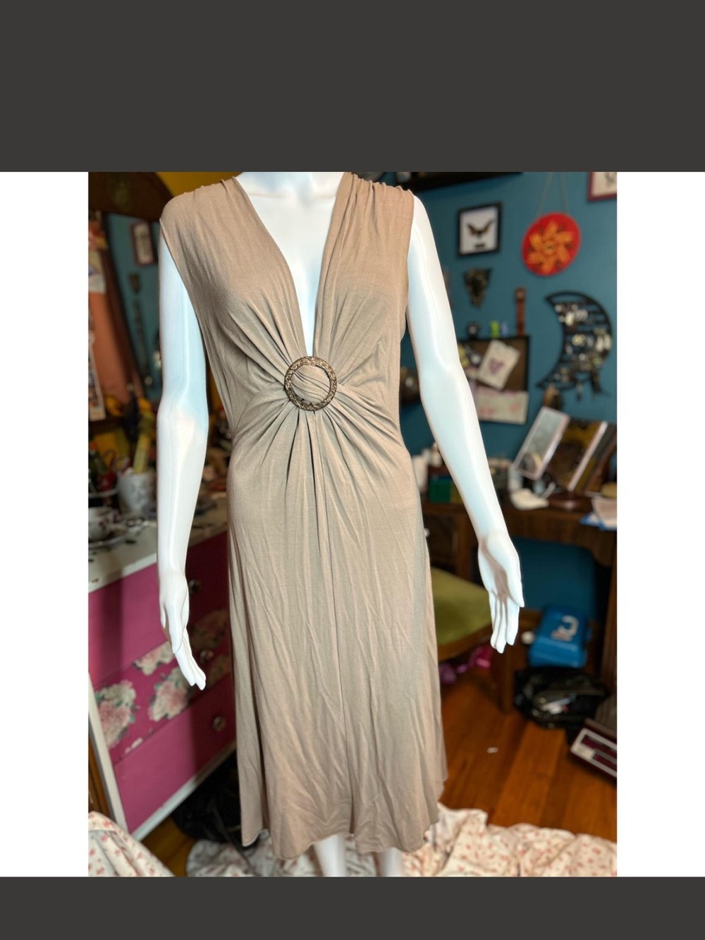 BCBG twist front knit dress size med